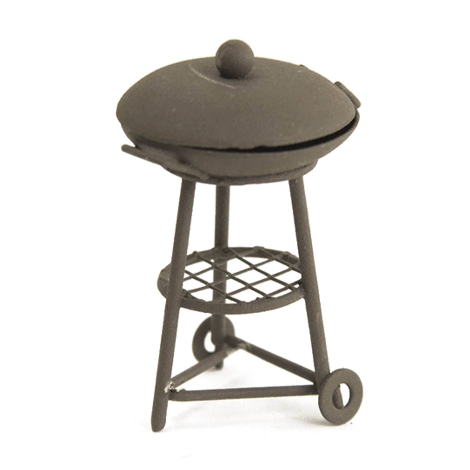 Brauner Grill mit Deckel für den Wichtel und Minigarten